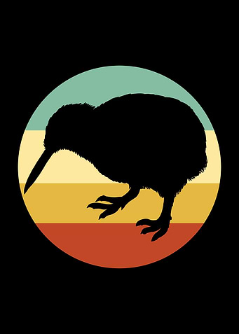Kiwi Bird Retro