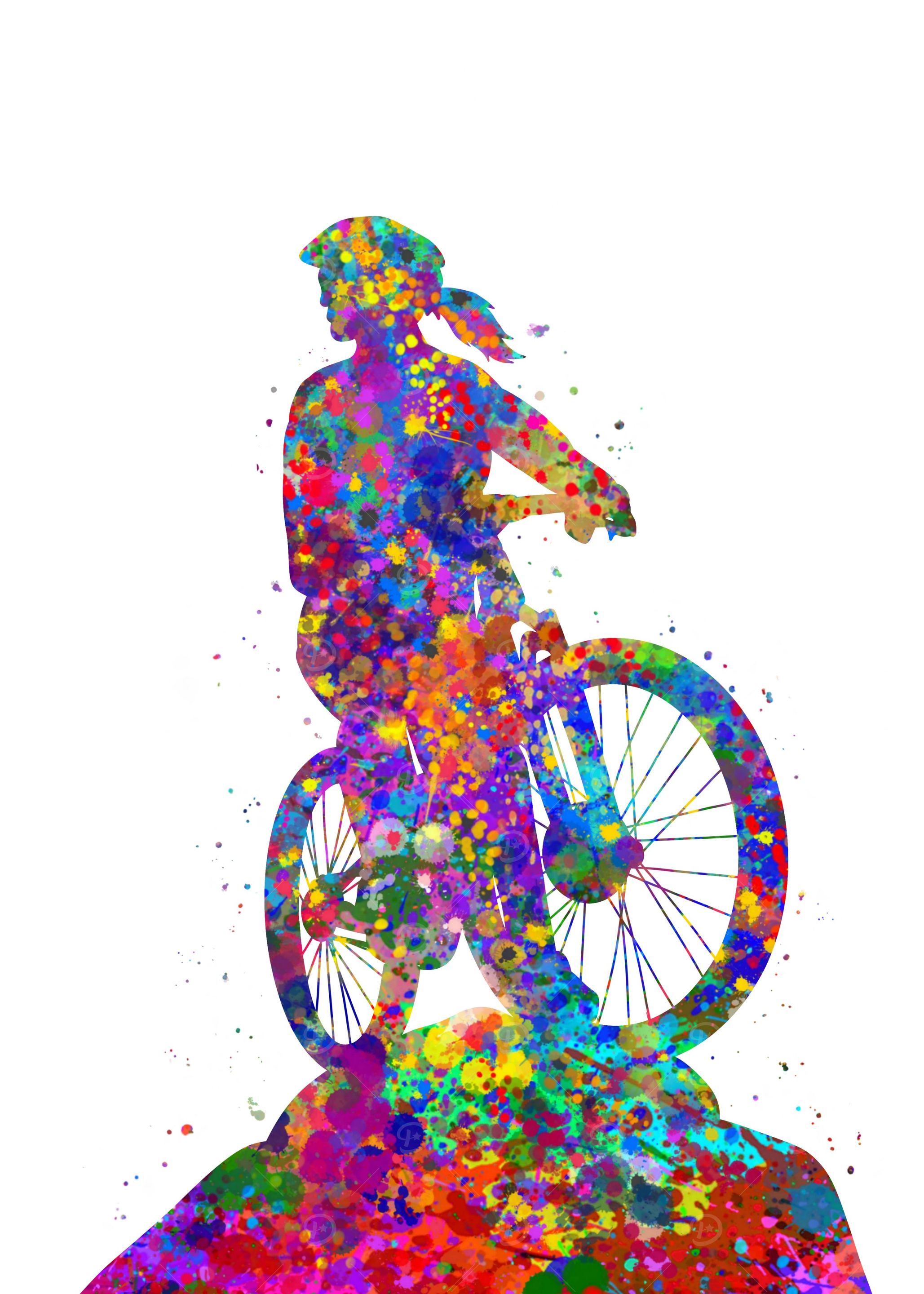 Mountain biker girl