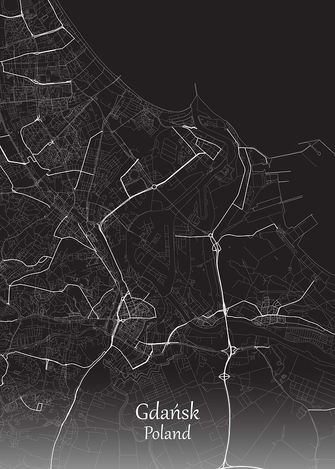 Gdansk City Map Poland