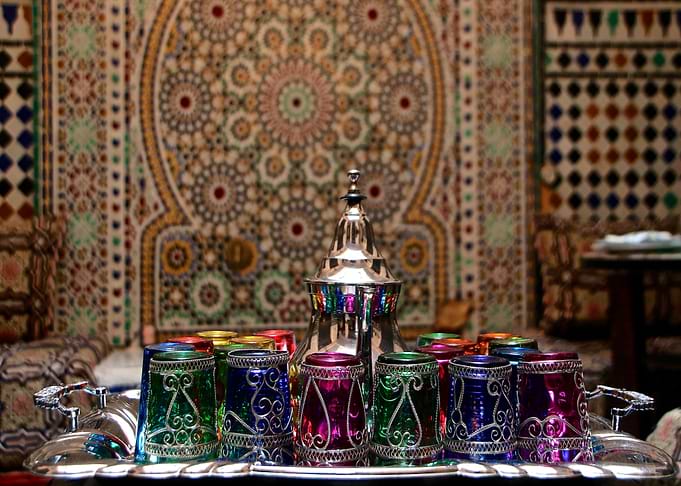 Tea time in Fes Riad