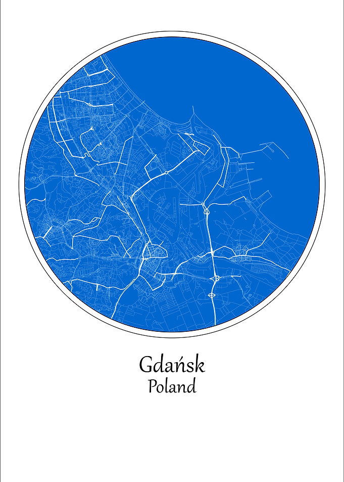 Gdansk City Map Poland