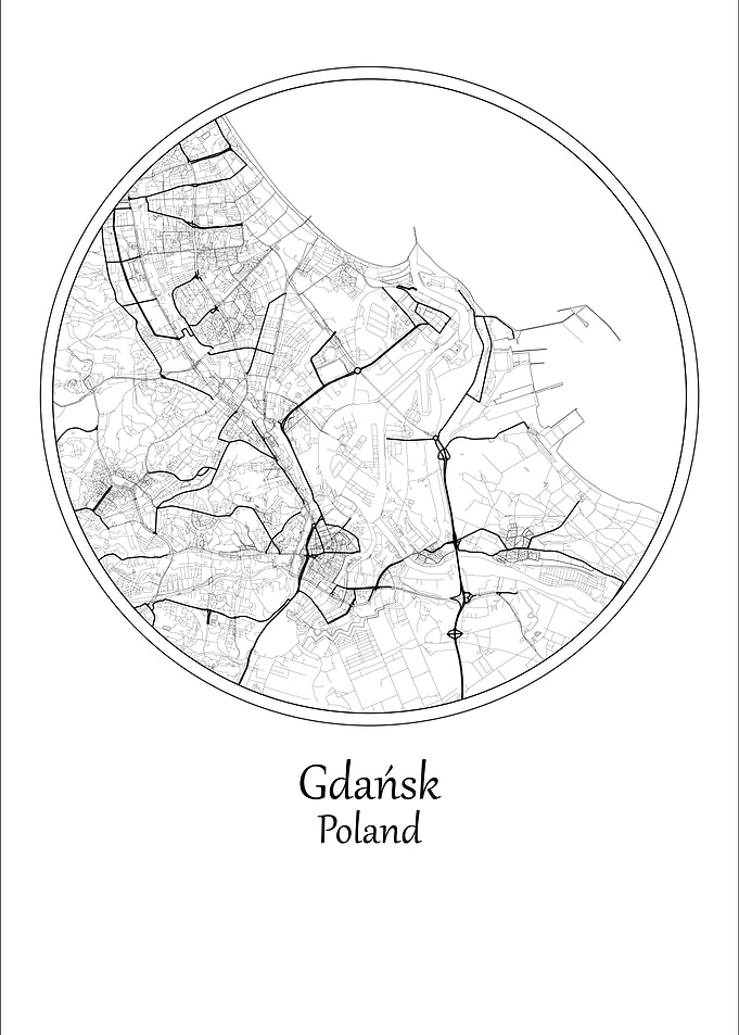 Gdansk City Map Poland