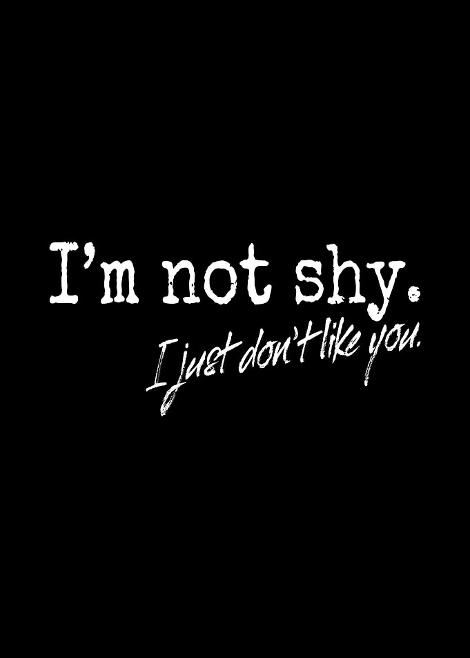 Im Not Shy Dont Like You
