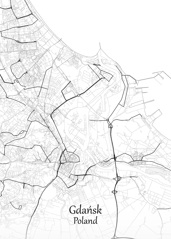 Gdansk City Map Poland