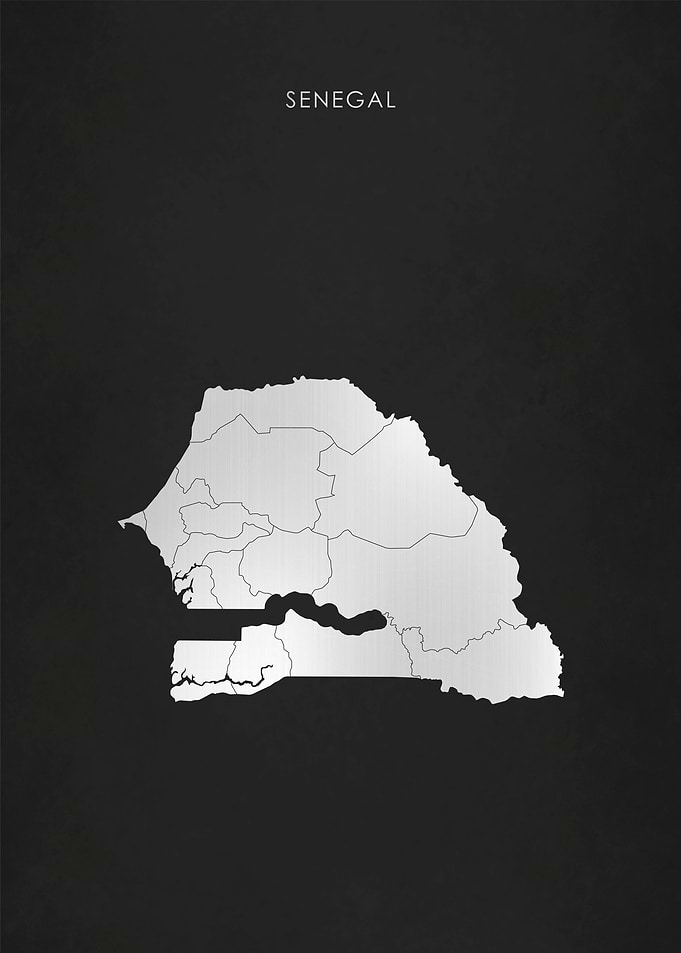 Silver Senegal Map
