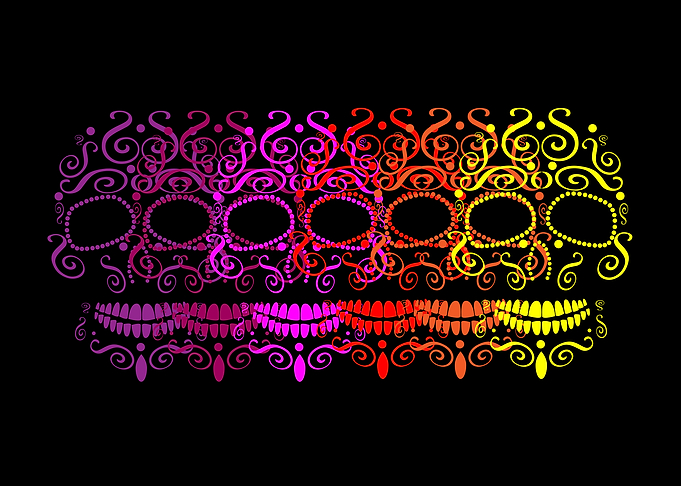 Skull vector background fo