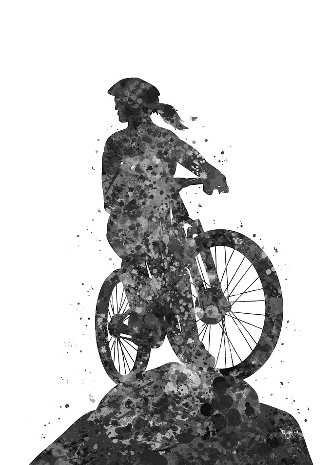 Mountain biker girl