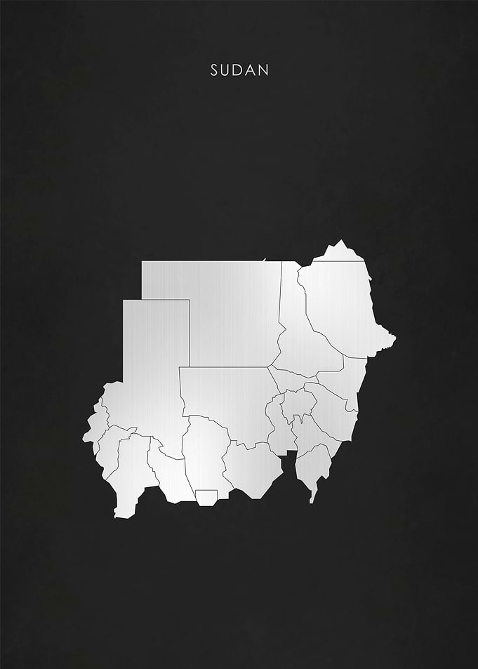 Silver Sudan Map