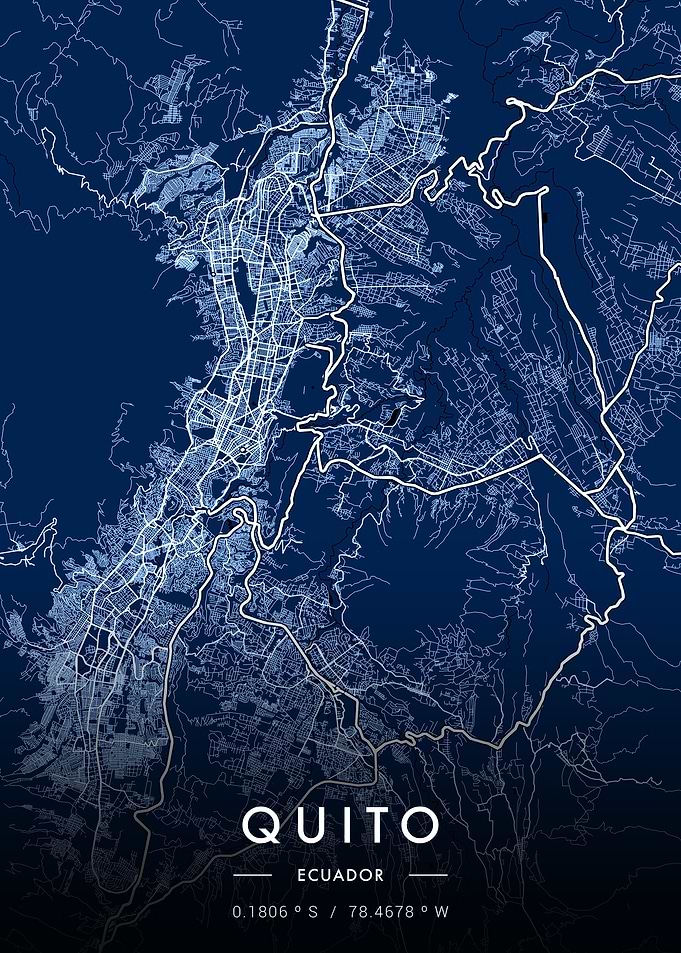 Quito City Map Blueprint