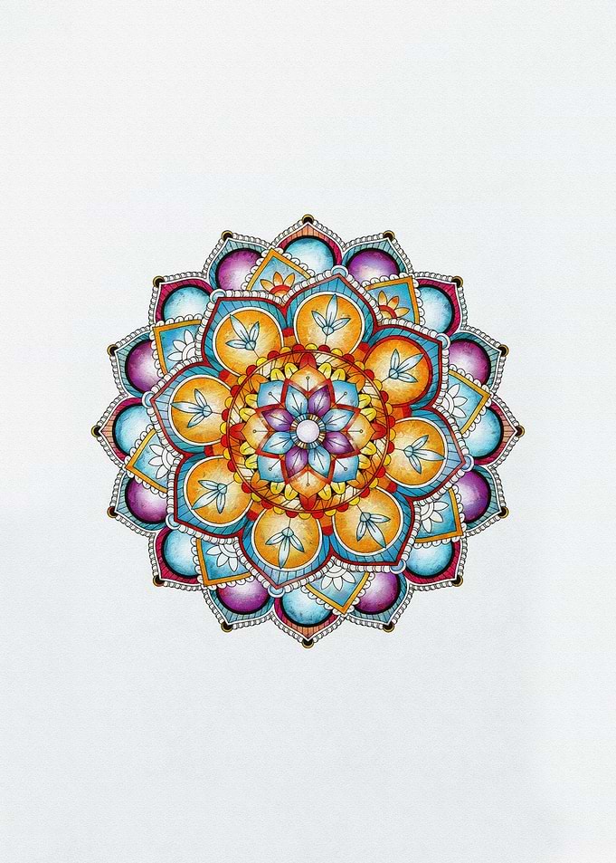 Golden blue mandala
