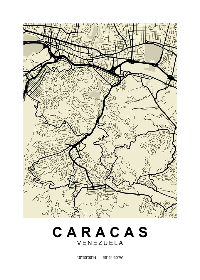 Caracas Streets Map