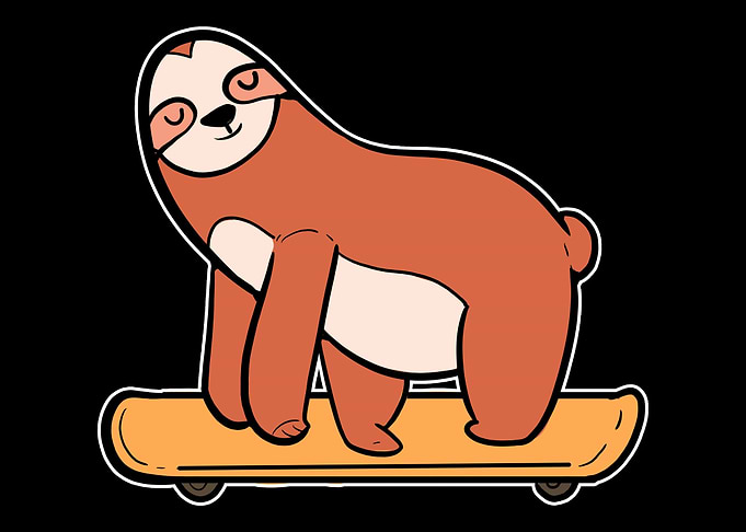 Sloth Skate Animal Lover G