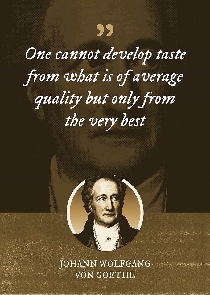 One cannot develop taste