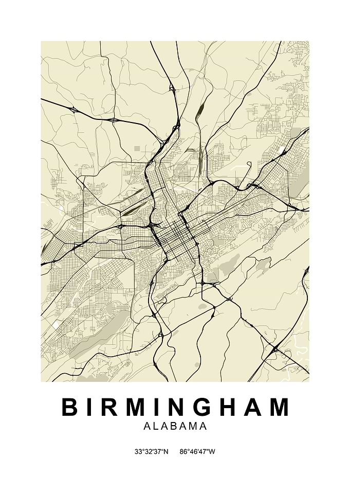 Birmingham Alabama Map
