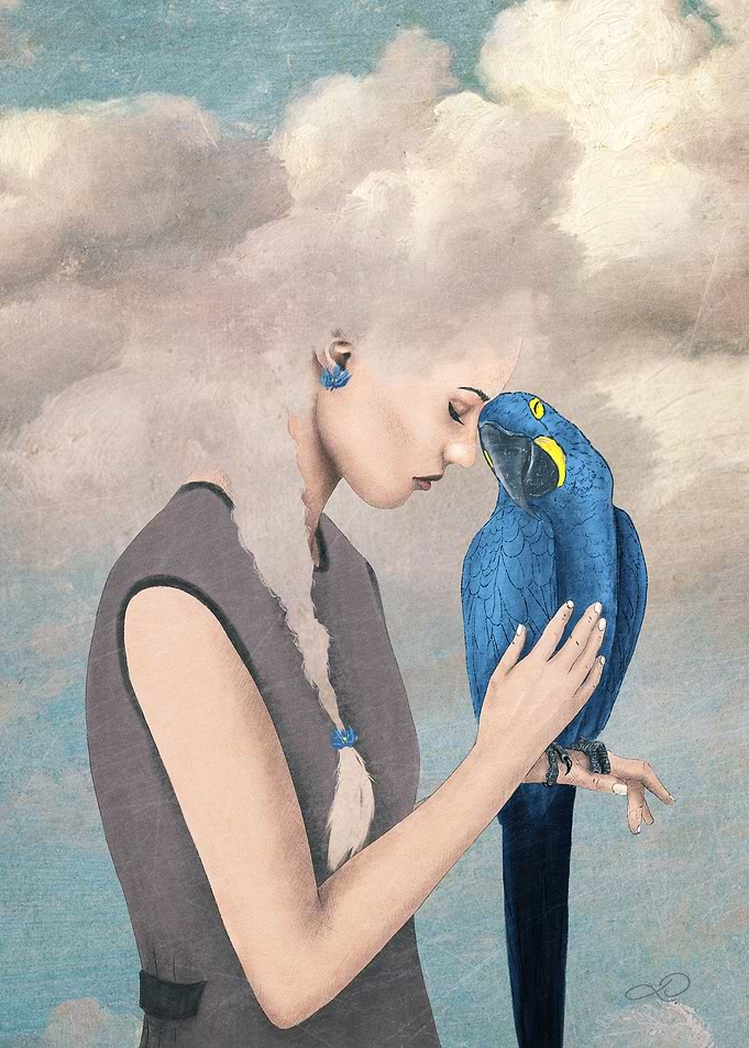 Woman With Parrot