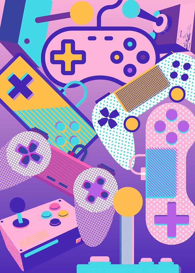 Mix Old Joystick Pop Art