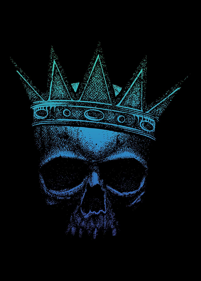 Skull with crown