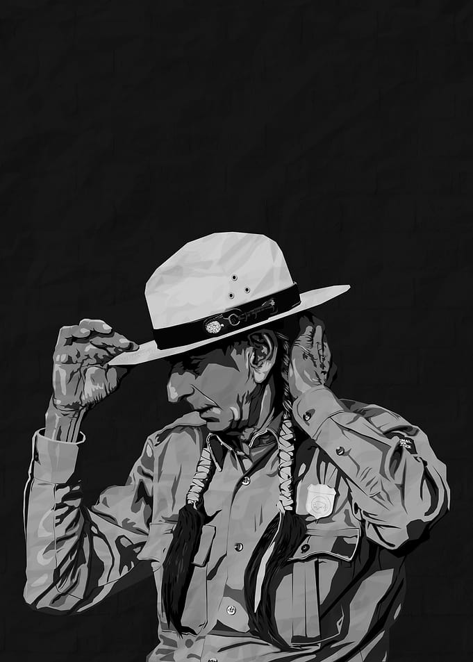 Black and white man