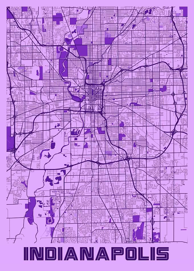 Indianapolis Lavender Map