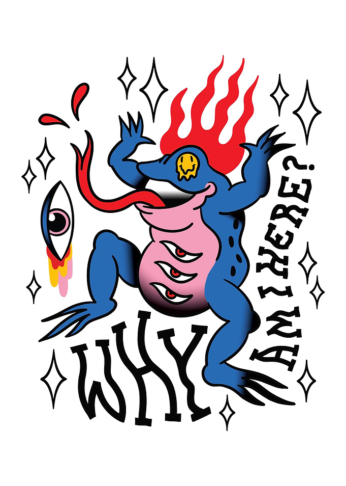 FROG ON FIRE TRIPPY