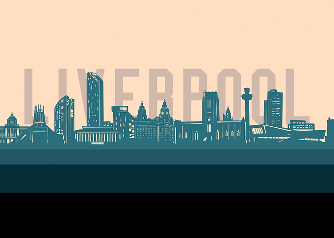 liverpool skyline retro