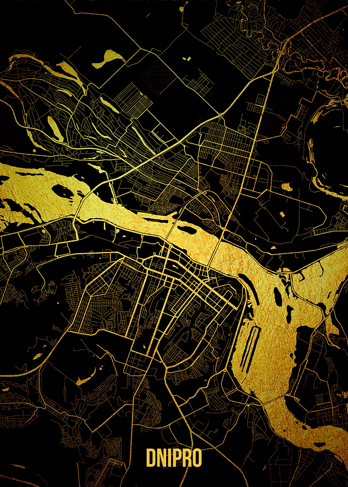 Dnipro gold map