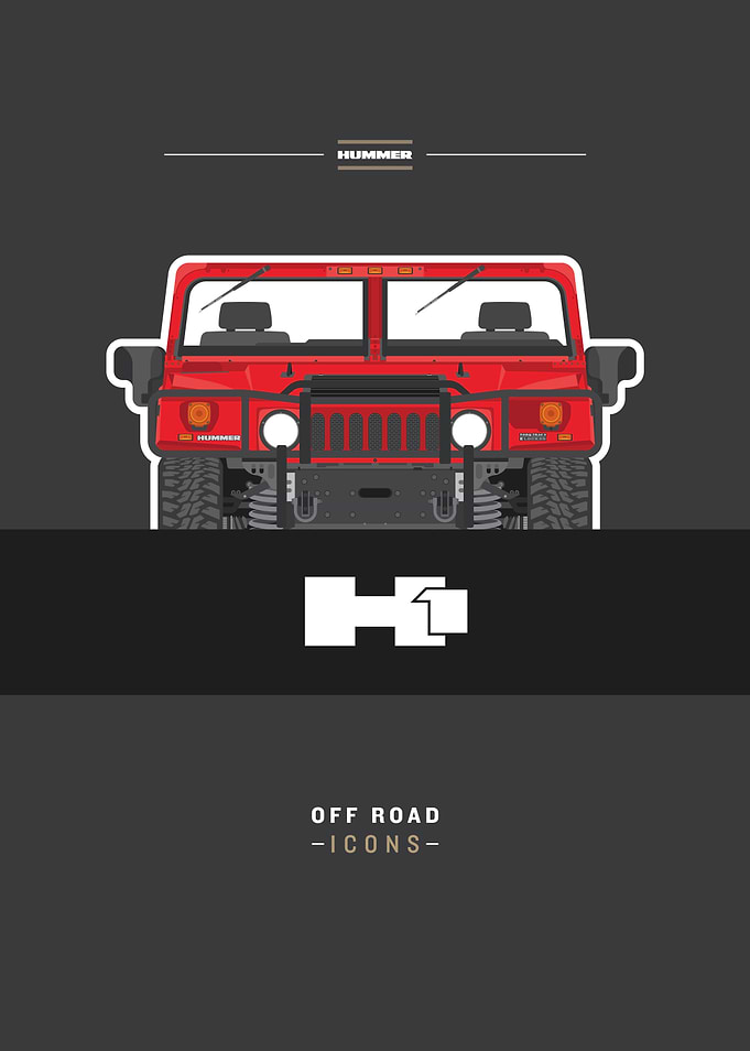 H1 red black poster