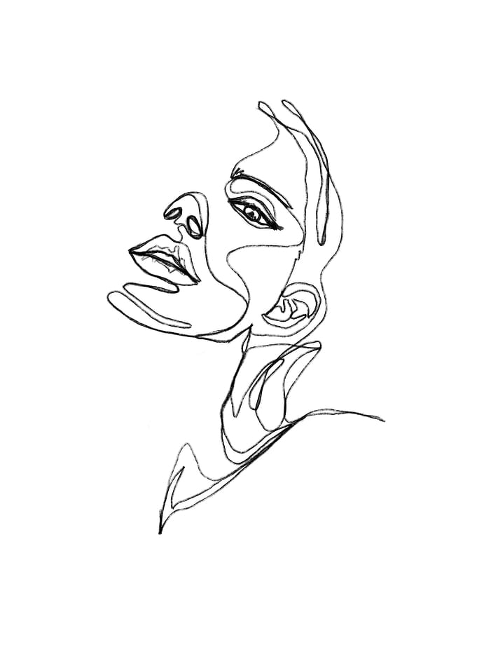 Line Art Of A Lover