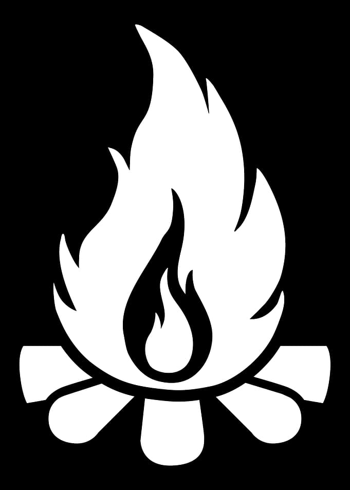 Camping bonfire