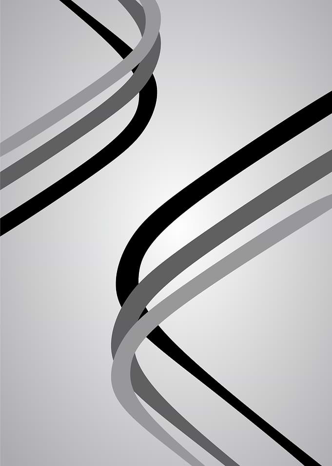 Lines curves black