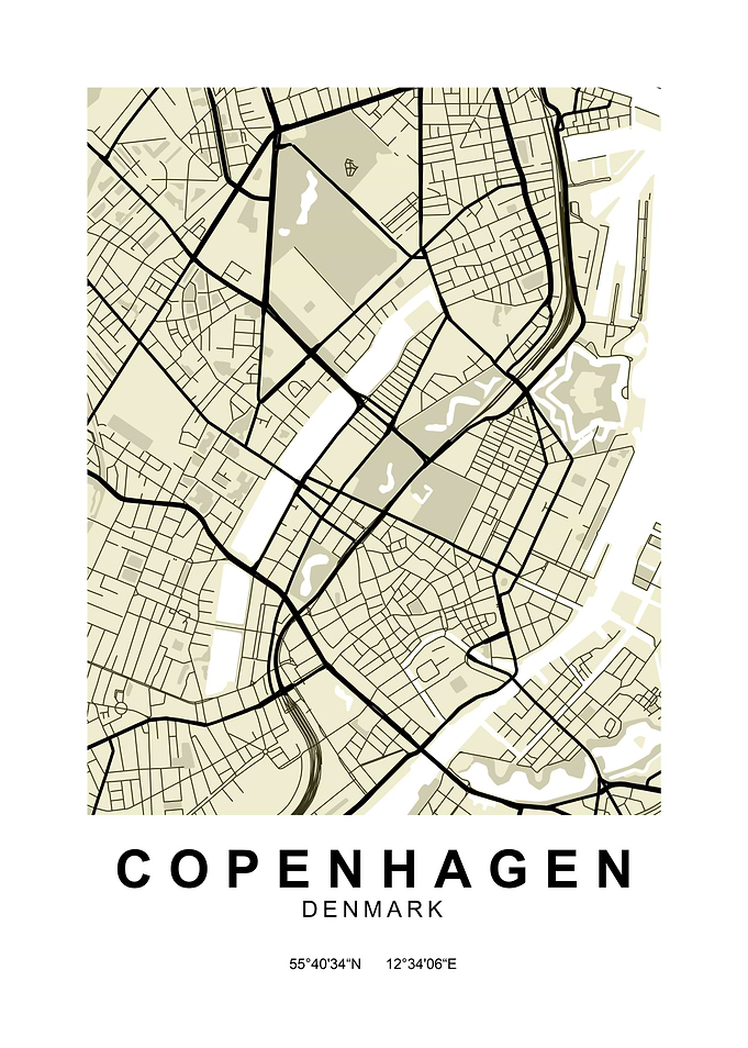 Copenhagen Classic Map