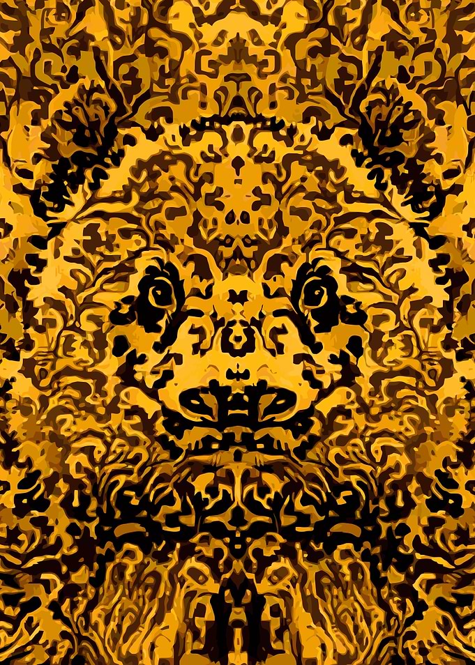 Panda Bear Golden Patterns