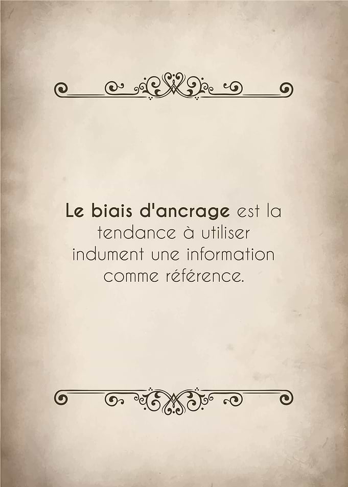 Le biais ancrage