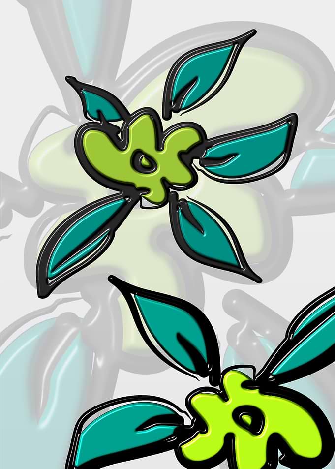 Plants emboss plastic 12