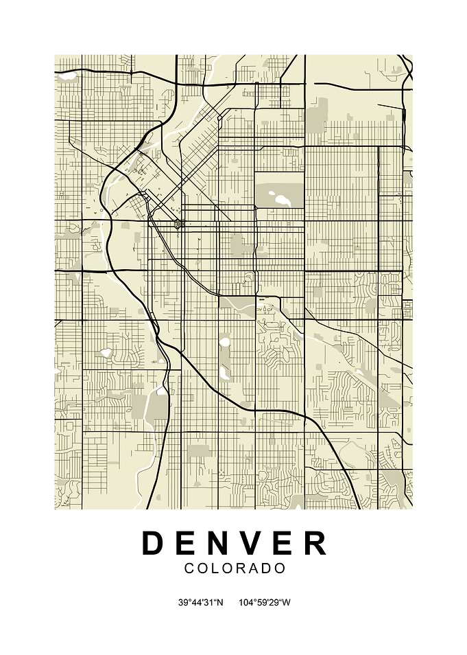 Denver Classic Street Map