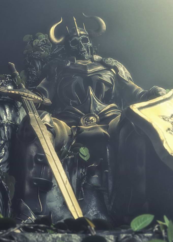 Skull King on throne