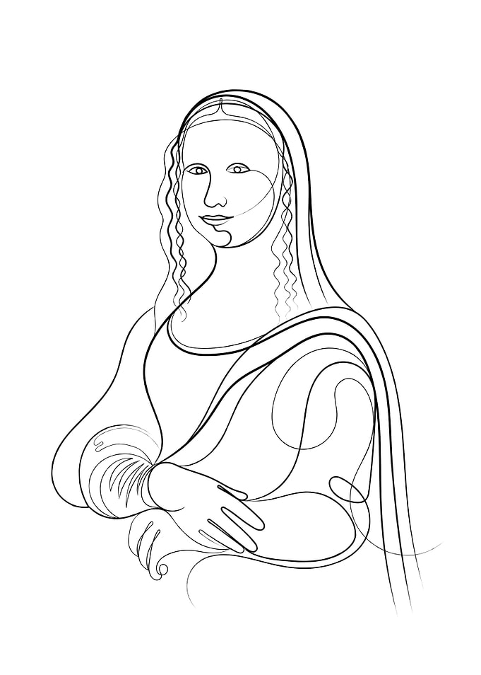 Mona Lisa Line Portrait