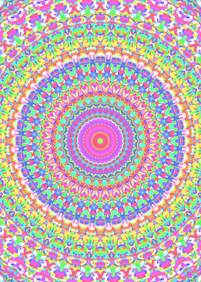 Flashy Rainbow Mandala