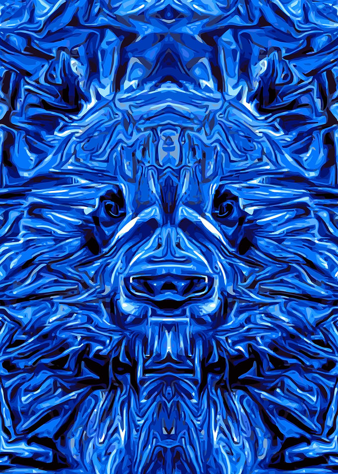 Panda Bear Fluid Art