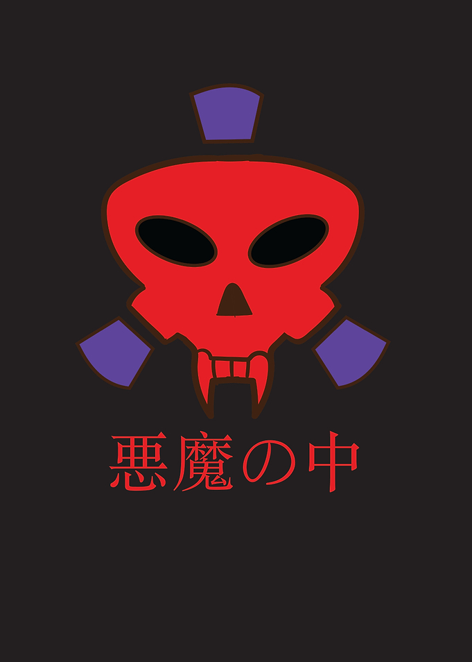 Devil Japanese Face Skull