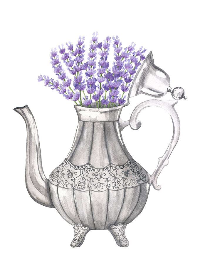 Lavender in a Teapot