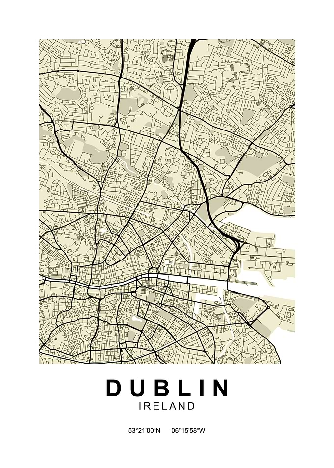 Dublin Classic Street Map