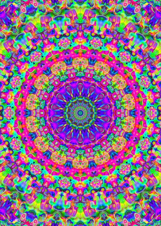 Groovy Vibrant Mandala