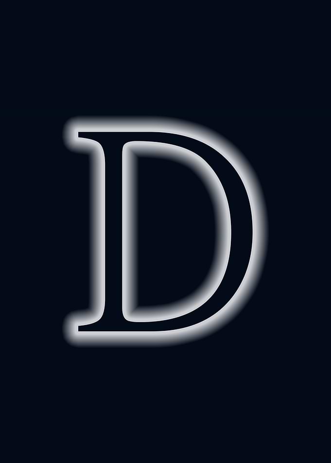 letter d glow