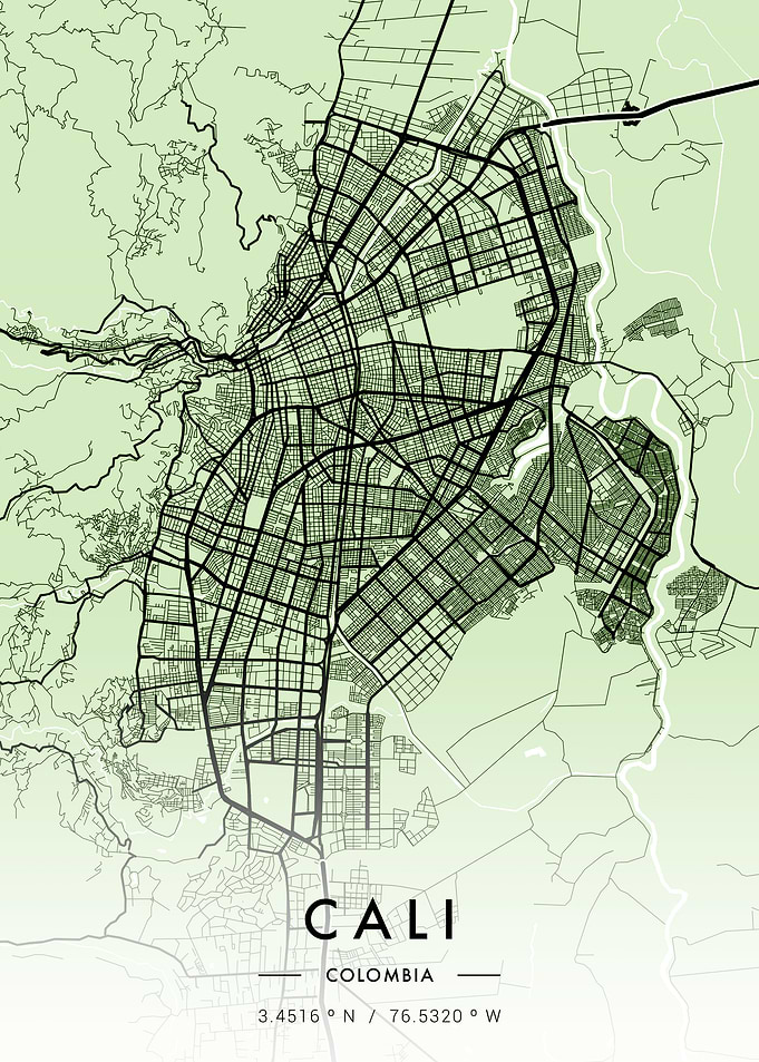 Cali City Map Green
