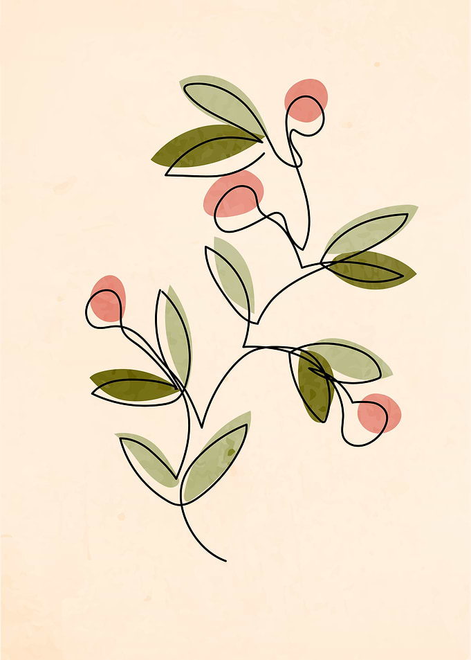 Plant with Flowers Art 1