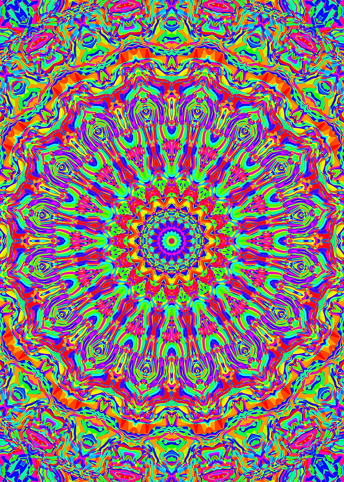 Psychedelic Groovy Mandala