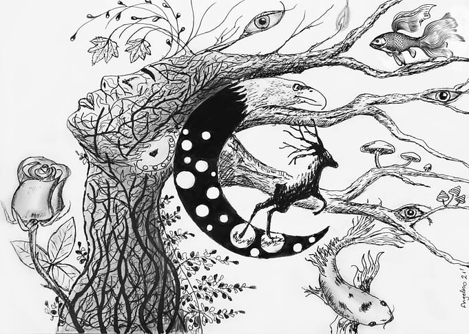 Surreal Tree Woman