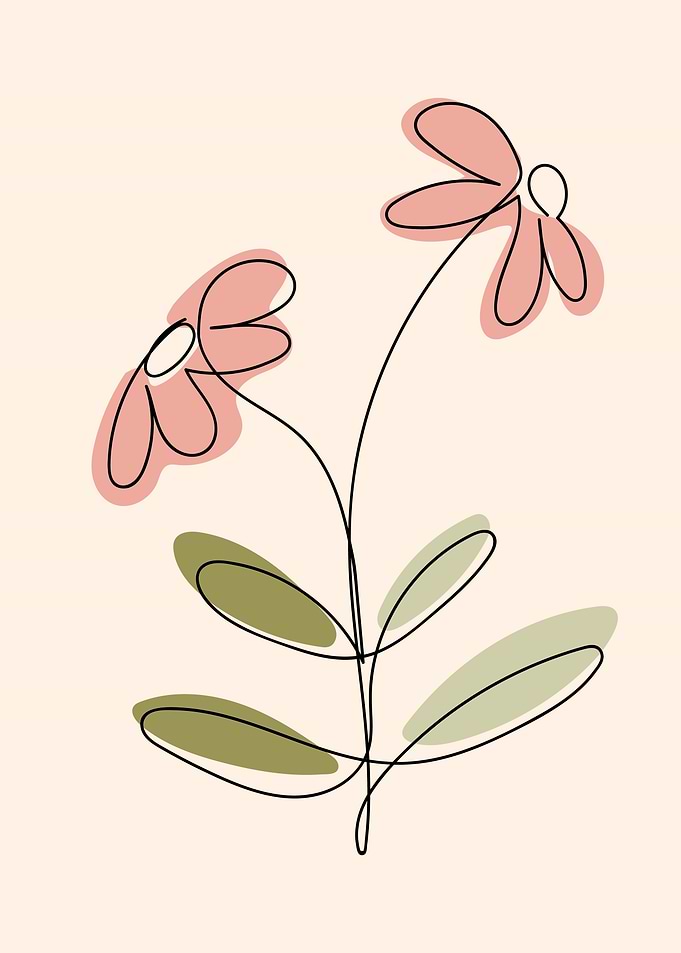 Plant with Flowers Art 3
