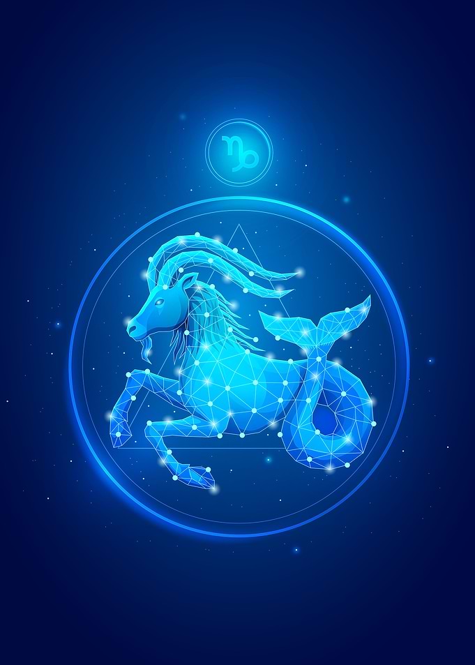 Capricorn Zodiac Neon